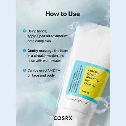 ژل شستشوی صورت کوزارکس COSRX مدل Good Morning حجم 150ml