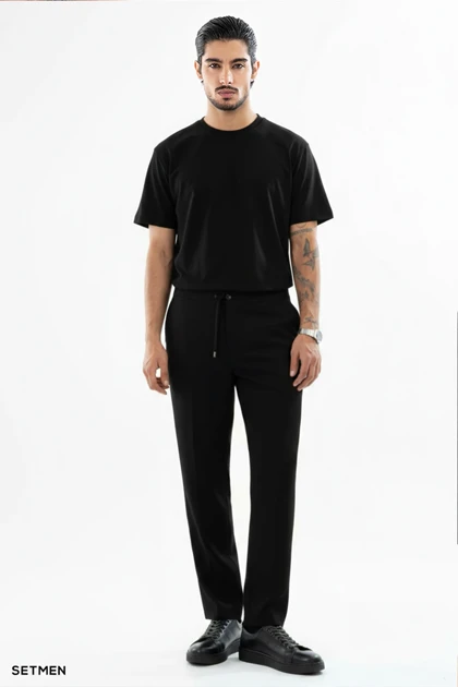 تیشرت مردانه ژاکارد یقه گرد