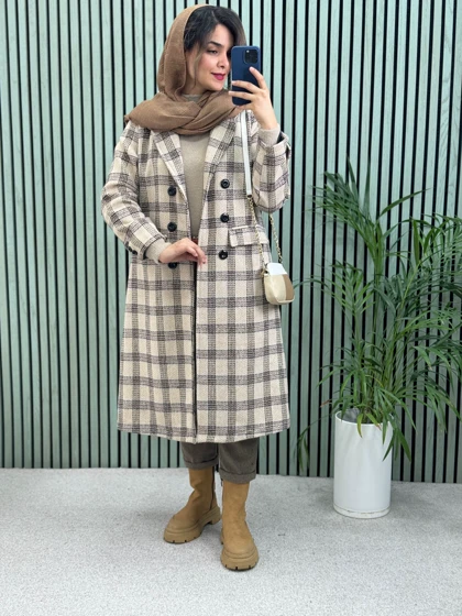 پالتو بلند پشمی آستردار آلیس