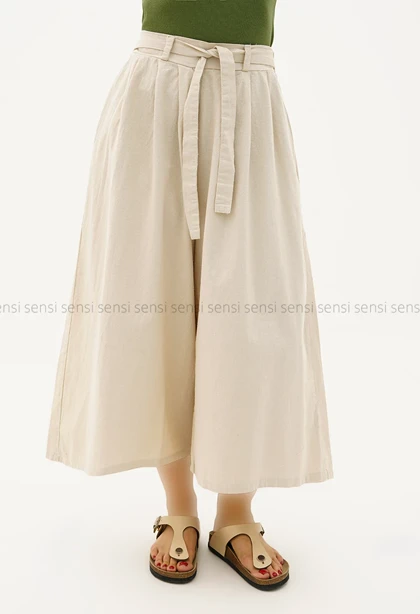 دامن شلواری لینن کد1005627