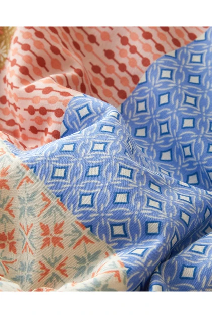 سرویس روتختی دو نفره Patchform با اتوکشی آسان 200 × 220 سانتی‌متر - آبی – زرشکی