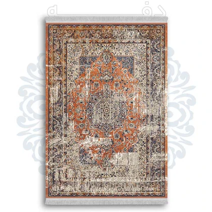 فرشینه از جنس پارچه هازان مخمل ترک طرح گلیم برند دفه کد DDGG 139