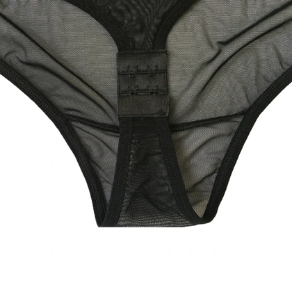 بادی حریر شیشه ای یقه سه سانت مشکی کشی