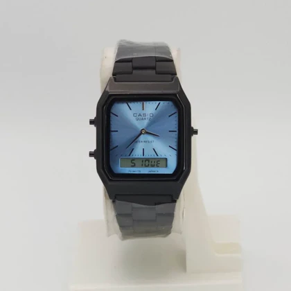 ساعت مچی مردانه کاسیو نوستالژی Casio AQ-230 دوزمانه کلاسیک