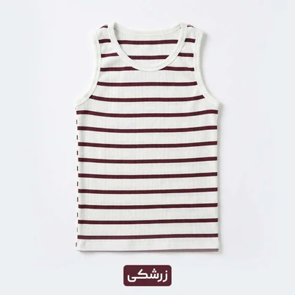 تاپ زنانه کبریتی طرح راه راه پشت قهرمانی فری سایز کد 295384
