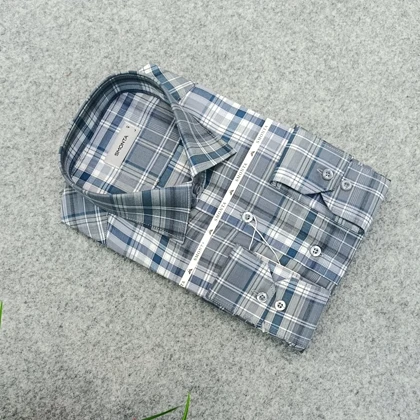 پیراهن طرحدار مردانه قواره ازاد ( قواره کلاسیک ) _ استین بلند