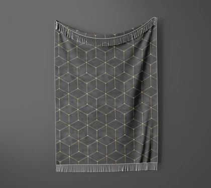 شال مبل ریش دار sofa shawl 84