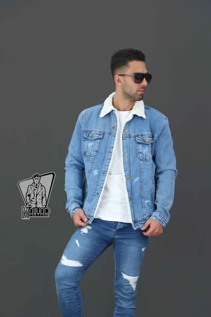 کاپشن جین آبی روشن DENIM