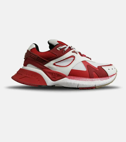 کفش کتانی سفید قرمز AMIRI Bone Runner مدل 8070