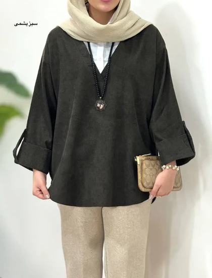 تونیک مانتویی یقه دار نوشین