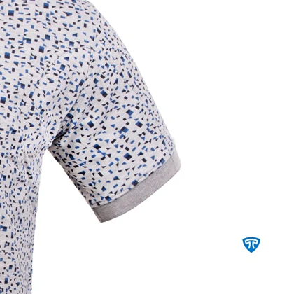 پولوشرت ضدتعریق مدل دیما طرح ملانژ آبی