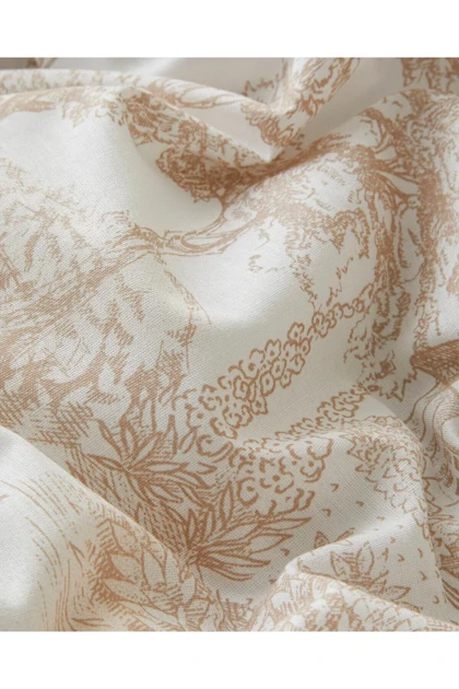 سرویس روتختی دو نفره English Home مدل Garden Toile پنبه‌ای - بژ