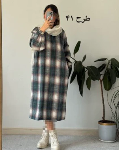کفتان پشمی چهارخونه دیبا 8