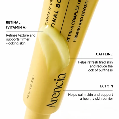 سرم رتینال ضد چروک و جوانساز آرنسیا ARENCIA مدل booster shot حجم 30ml