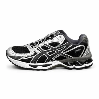 کفش کتانی مردانه مدل اسیکس مشکی طوسی لژ سفید ASICS
