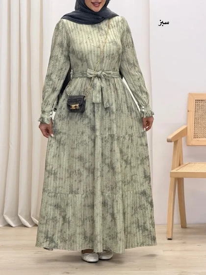 4261-پیراهن بلند گلاب