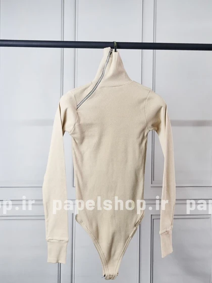 بادی کبریتی یقه اسکی زیپ‌دار فینگردار
