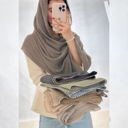 شال زنانه لبه عدسی