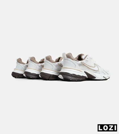 کفش کتانی بزرگ پا سفید قهوه ای Nike Cushlon V2K مدل 8532