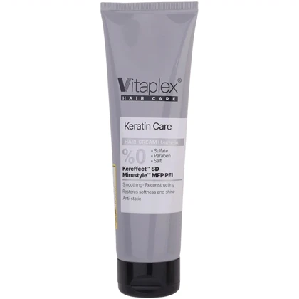 کرم مو ویتاپلکس مدل KC فاقد سولفات مناسب موی کراتین شده 150ml بدون آبکشی
