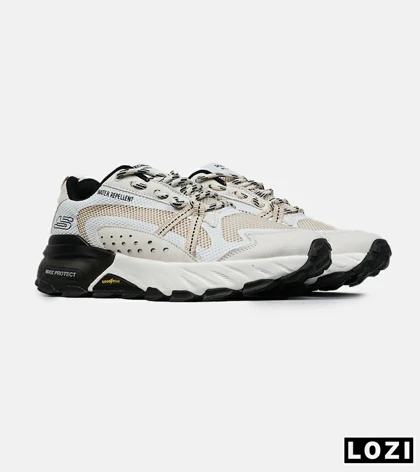 کفش کتانی طبی ورزشی کرم مشکی SKECHERS max protect مدل 8559