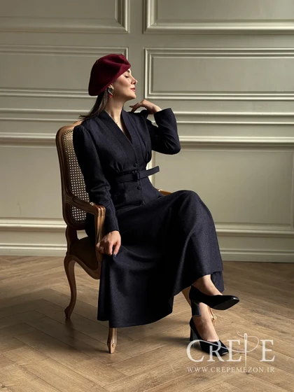 کت دامن کشمیر یقه ایستاده نیکی