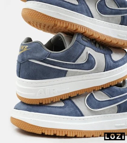 کفش کتانی مردانه و زنانه طوسی آبی NIKE AIR FORCE