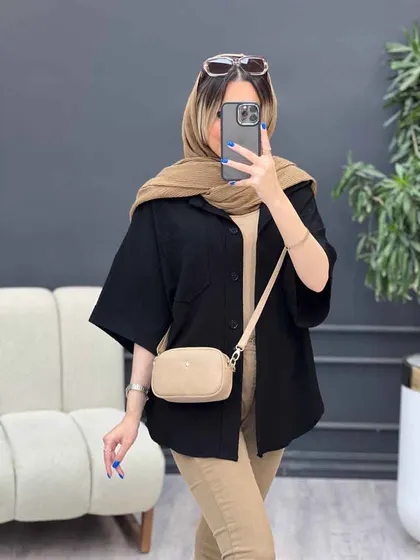 شومیز دو جیب پایین هلال