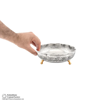 شکلات خوری سه پایه مس دیبا رنگ کروم کد 1064