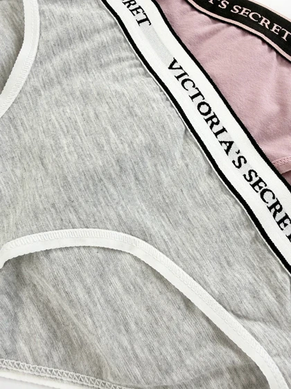 شورت اسلیپ زنانه نخ پنبه کمر کش ساده بسته 2 عددی ویکتوریا سکرت Victoria's Secret