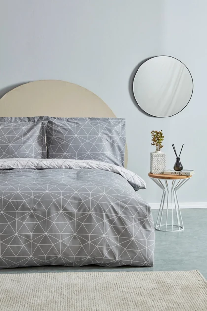 سرویس روتختی دو نفره Karaca Home مدل Colby پنبه - طوسی