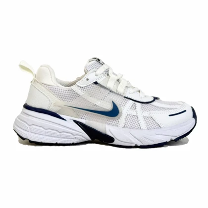 کتانی اسپرت مردانه مدل نایک v2k وی تو کی کشلون رنگ سفید مارک آبی کد 007701