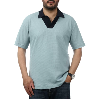 پولوشرت آستین کوتاه یقه شکاری مردانه سیزر مدل 15611242
