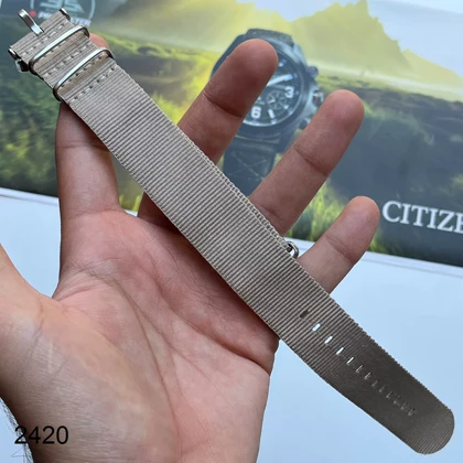 بند نیتو برزنتی کرم(خاکی) سایز 24mm کد 2420