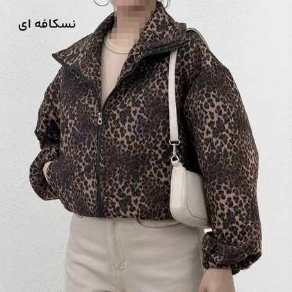 بامبر جکت زنانه پلنگی کتان | آی بولک