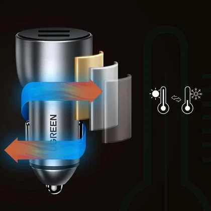 شارژر فندکی فست شارژ ماشین 36 وات یوگرین ugreen CD213 10144