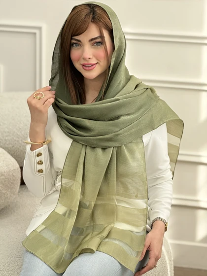 شال مجلسی لیزری طیفی حاشیه سه خط