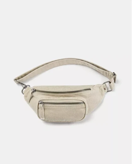 کیف کمری زنانه اورجینال پول اند بیر PULL & BEAR- خاکی و آبی