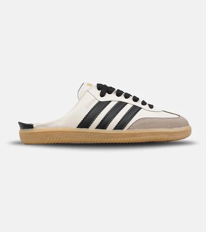 کفش آدیداس سامبا اسلاید کرم مشکی مدل 9175 کتانی Adidas Samba مردانه و زنانه