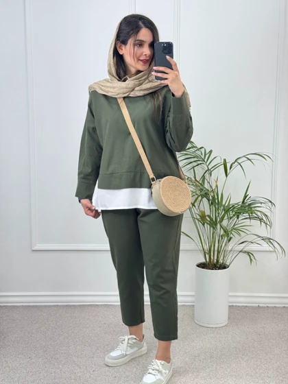 ست مانتو شلوار مام استایل ( دارای ایراد جزئی )