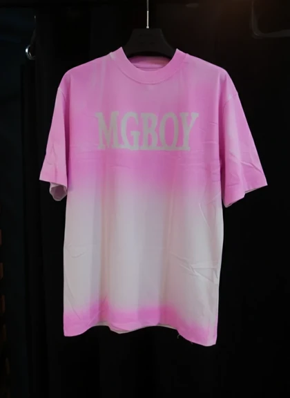 تیشرت MGBOY گرادینت صورتی-سفید