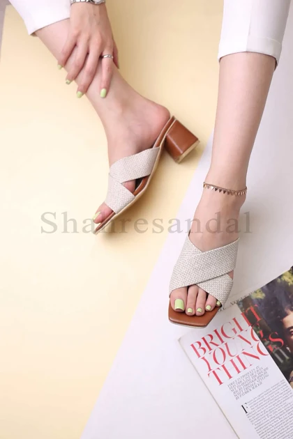 کفش صندل زنانه پاشنه‌دار کد 605