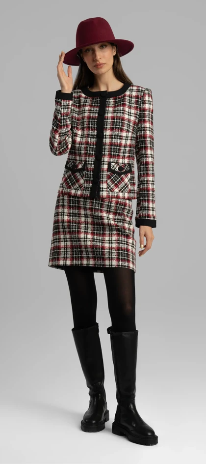 کت زنانه طرح چهارخانه NEVADO