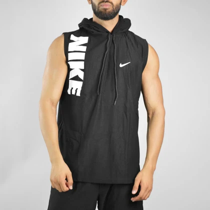 ست رکابی کلاهدار و شلوارک اسپرت نایک مدل HS-3G1057 مشکی