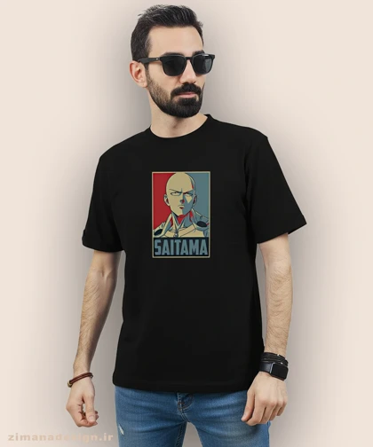 تیشرت مردانه و زنانه طرح وان پانچ من شخصیت سایتاما کد 901