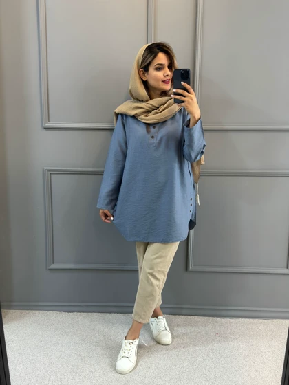 مانتو شومیزی بغل دکمه