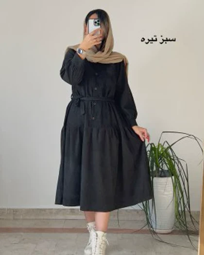 پیراهن مانتویی پاییزه سوین