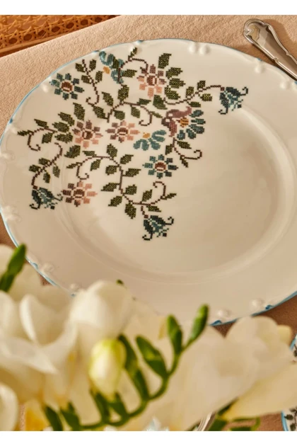 سرویس صبحانه‌خوری 12 نفره Bella Maison مدل Vintage استون‌ور - آبی