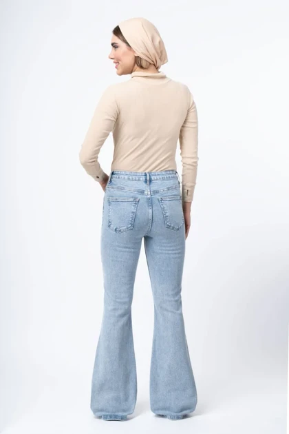 شلوار دمپا بوت کات جین دخترانه