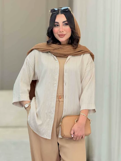 مانتو راه راه شاین دار